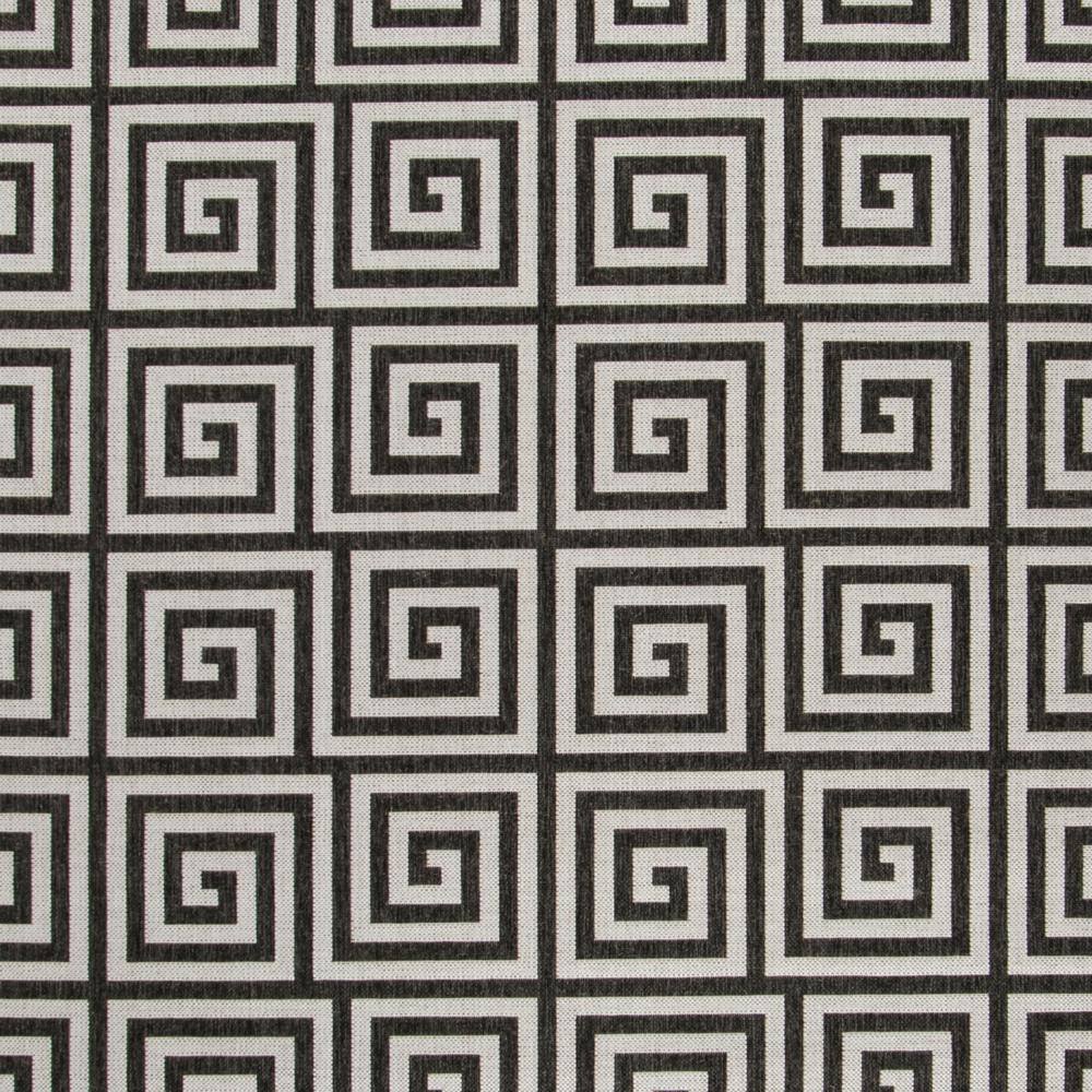 Light Grey and Charcoal Geometric 8' x 10' Synthetic Area Rug