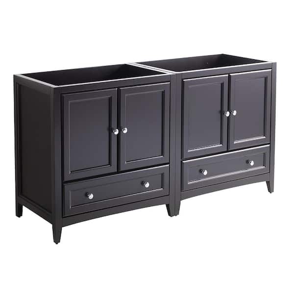 Fresca Oxford 59 in. Traditional Double Bathroom Vanity Cabinet in Espresso