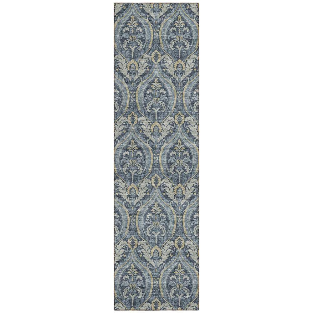 Blue and Cream 2 ft. x 8 ft. Woven Trellis Runner Indoor/Outdoor Area Rug price history on PriceWatchPro