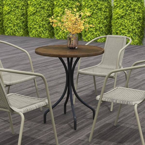 Outsunny Galvanized Steel Outdoor Side Table 84G 302V00BN