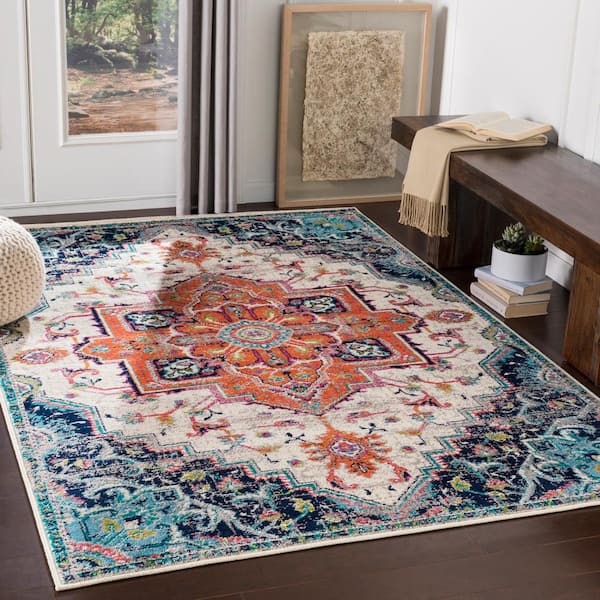 Sora Orange 8 ft. 10 in. x 12 ft. 9 in. Oriental Area Rug