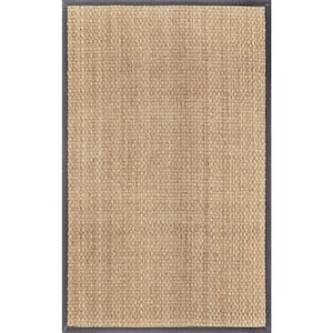 Hesse Checker Weave Dark Gray Doormat 2 ft. x 3 ft.  Indoor/Outdoor Patio Area Rug