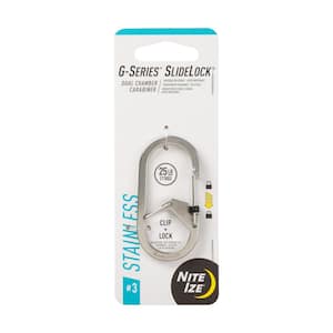 G-Series SlideLock #3 Dual Chamber Carabiner - Stainless Steel