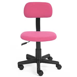 15 in. Width Small Pink Upholstery Task Chair with Adjustable Height