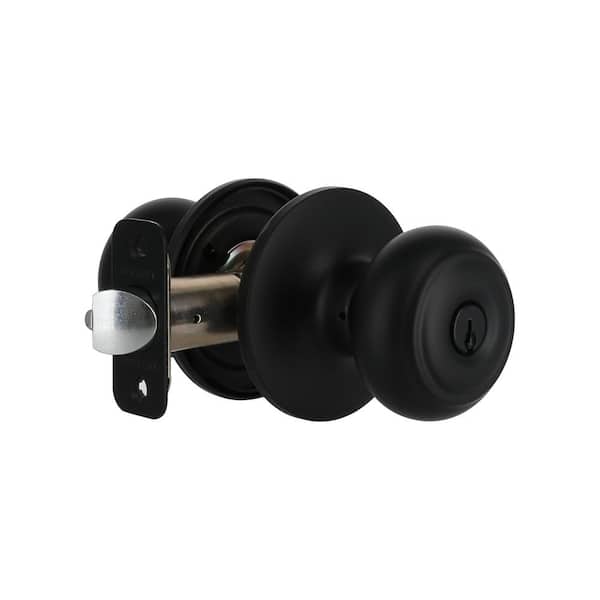 Defiant Hartford Matte Black Keyed Entry Door Knob 32TGX900B - The