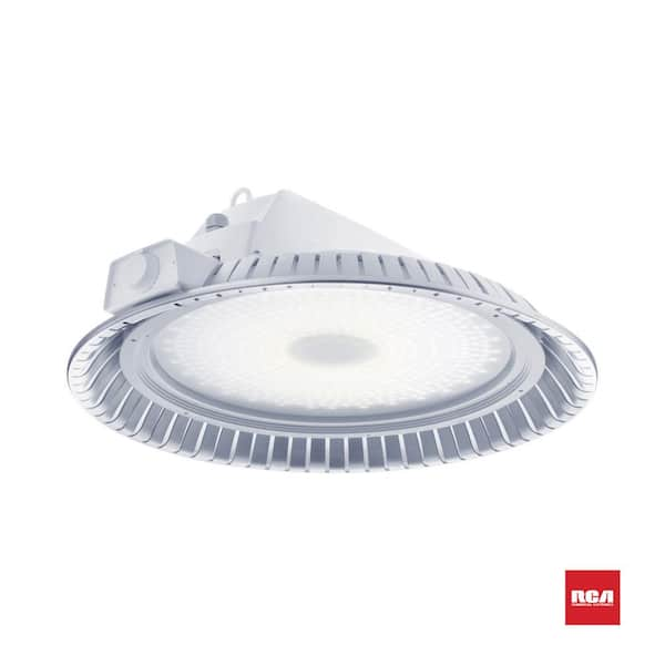 RCA 18 in. Round 136-Watt Integrated LED Dimmable White High Bay Light, 4000K