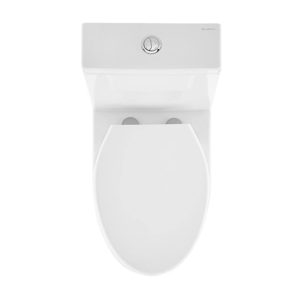 White Elongated Dual-Flush High Efficiency Two-Piece Toilet