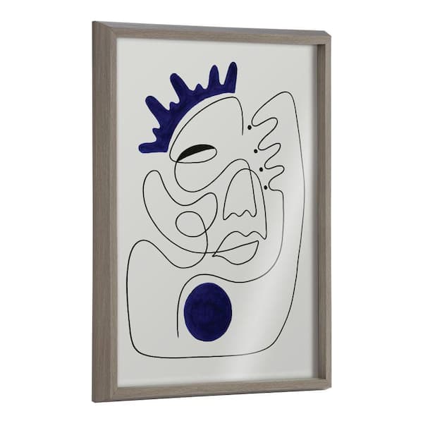 Kate and Laurel Blake "El Ray" by Shatha Al Dafai Framed Glass Art Print 18 in. x 24 in.