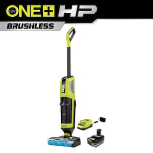 ONE+ HP 18V Brushless Cordless Wet/Dry Stick Mop and Vacuum Kit with 4.0 Ah Battery and Charger