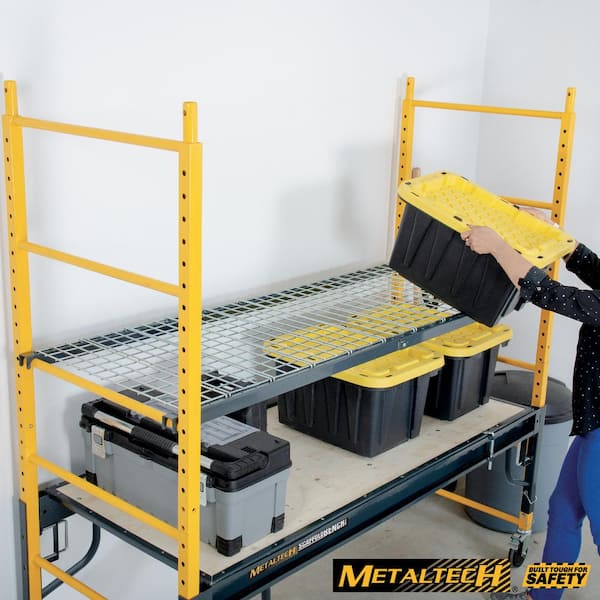 74.25 in. x 25.5 in. x 2 in. Metal Multipurpose Add-On Storage Shelves for Accessories on Scaffolding Platform (2-Set)