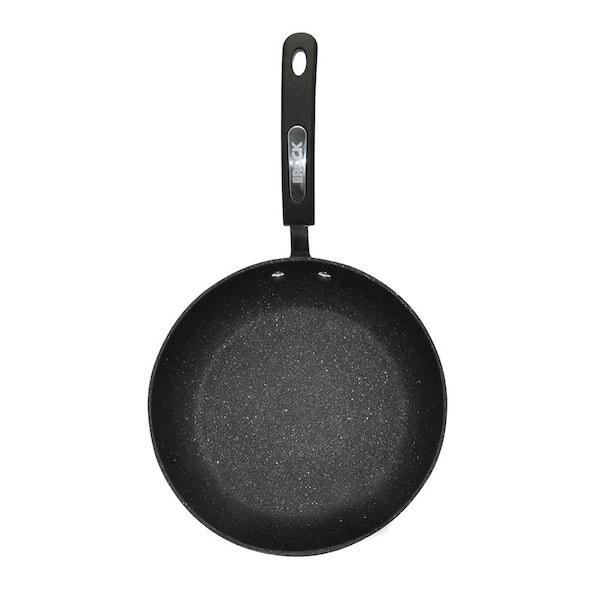 Starfrit 10 in. Aluminum Nonstick Frying Pan in Black with Bakelite Handle