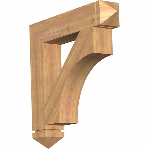 Ekena Millwork 5.5 in. x 32 in. x 32 in. Western Red Cedar Westlake Arts and Crafts Smooth Bracket