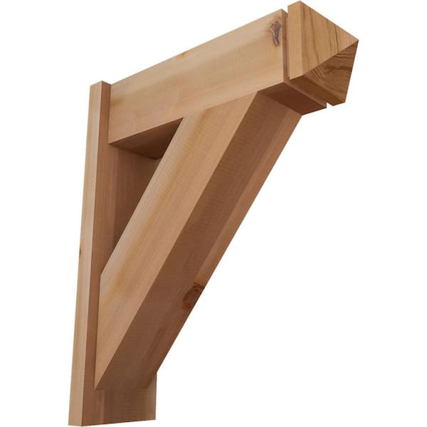 Ekena Millwork 8 in. x 28 in. x 24 in. Traditional Arts and Crafts Smooth Western Red Cedar Outlooker