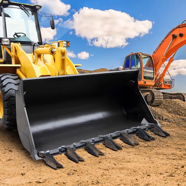 Bucket Tooth Bar 53 in. Heavy Duty Tractor Bucket Teeth Bar for Sub-Compact Tractor Loader 4560 lbs.