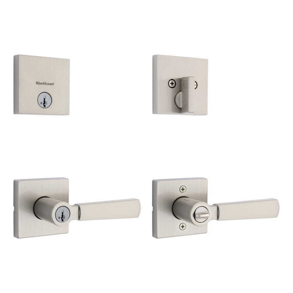 Kwikset Perth Keyed Entry Handle and Single Cylinder Deadbolt Combo ...