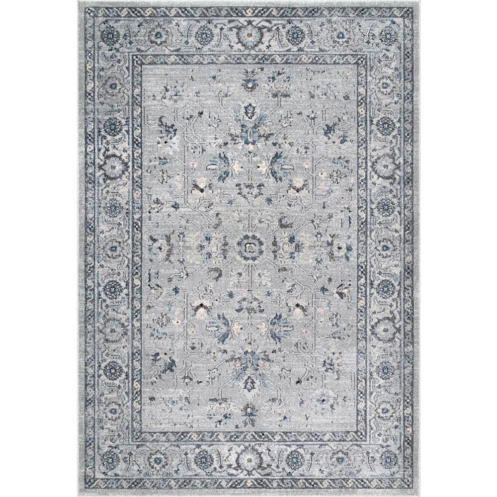 Emma Floral Gray 5 ft. x 8 ft. Area Rug price history on PriceWatchPro