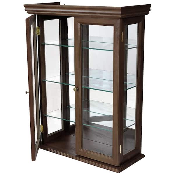 Design Toscano Country Tuscan Brown Hardwood Wall Curio Accent Cabinet Bn2430 The