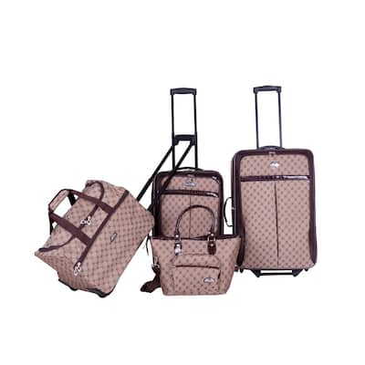 American Flyer Madrid 5-Piece Luggage Set - Brown