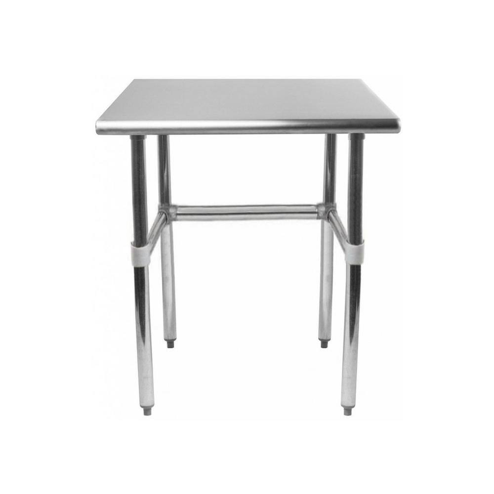 AMGOOD 14 in. x 24 in. Stainless Steel Open Base Kitchen Utility Table