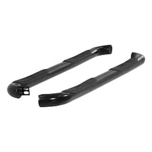 3-Inch Round Black Steel Nerf Bars, No-Drill, Select Hyundai Santa Fe