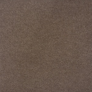 Contender Single Rib Espresso 24 in. x 24 in. Commercial Peel and Stick Carpet Tiles (15 Tiles/Case)