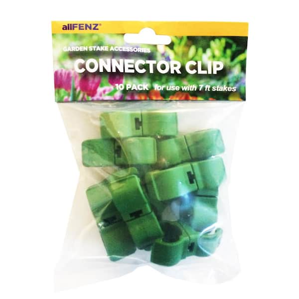 allFENZ 7 ft. Garden Stake Plastic Connector Clips (10-Pack)
