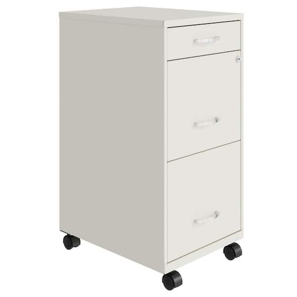 Space Solutions White Drawer Mobile Organizer Cabinet