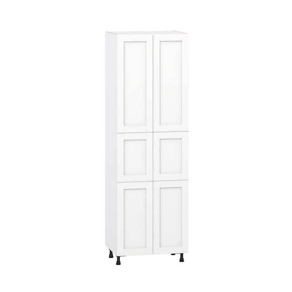 Milton 30 in. W x 24 in. D x 94.5 in. H Assembled Shaker Pantry Kitchen Cabinet in Bright White