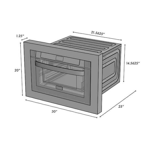 ZLINE Kitchen and Bath Autograph Edition 30 in. 1000-Watt Built-In Microwave  Drawer in Stainless Steel & Polished Gold Handle MWDZ-30-G - The Home Depot