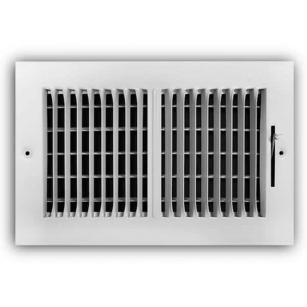 Everbilt 10 in. x 6 in. 2Way Steel Wall/Ceiling Register in White