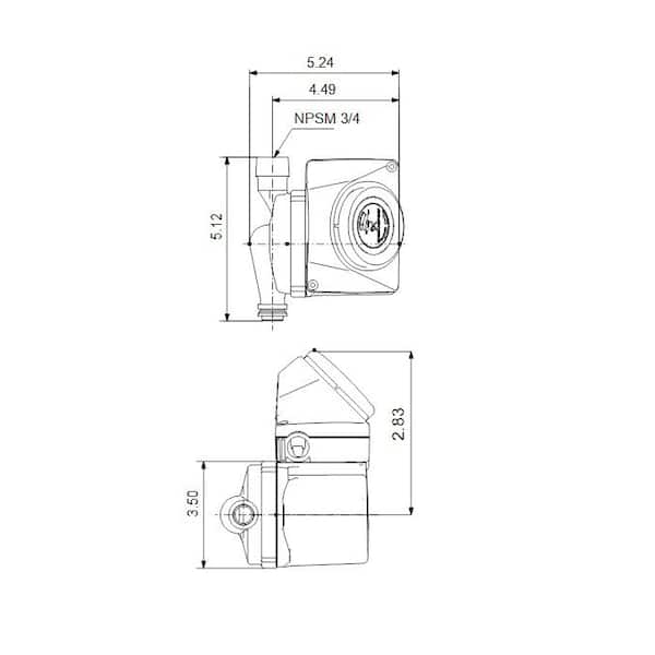 Grundfos UP15-10SU7P TLC 3/4 in. NPT 115-Volt Comfort Hot Water  Recirculation Pump 595916 - The Home Depot