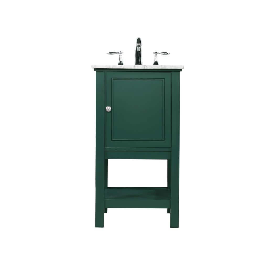 Simply Living 19 in. W x 18 in. D x 34 in. H Bath Vanity in Green with Carr
