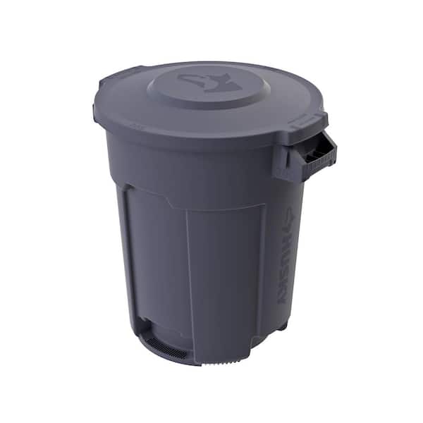 20 gal. Grey Heavy Duty Commercial Outdoor Trash Can with Domed Lid
