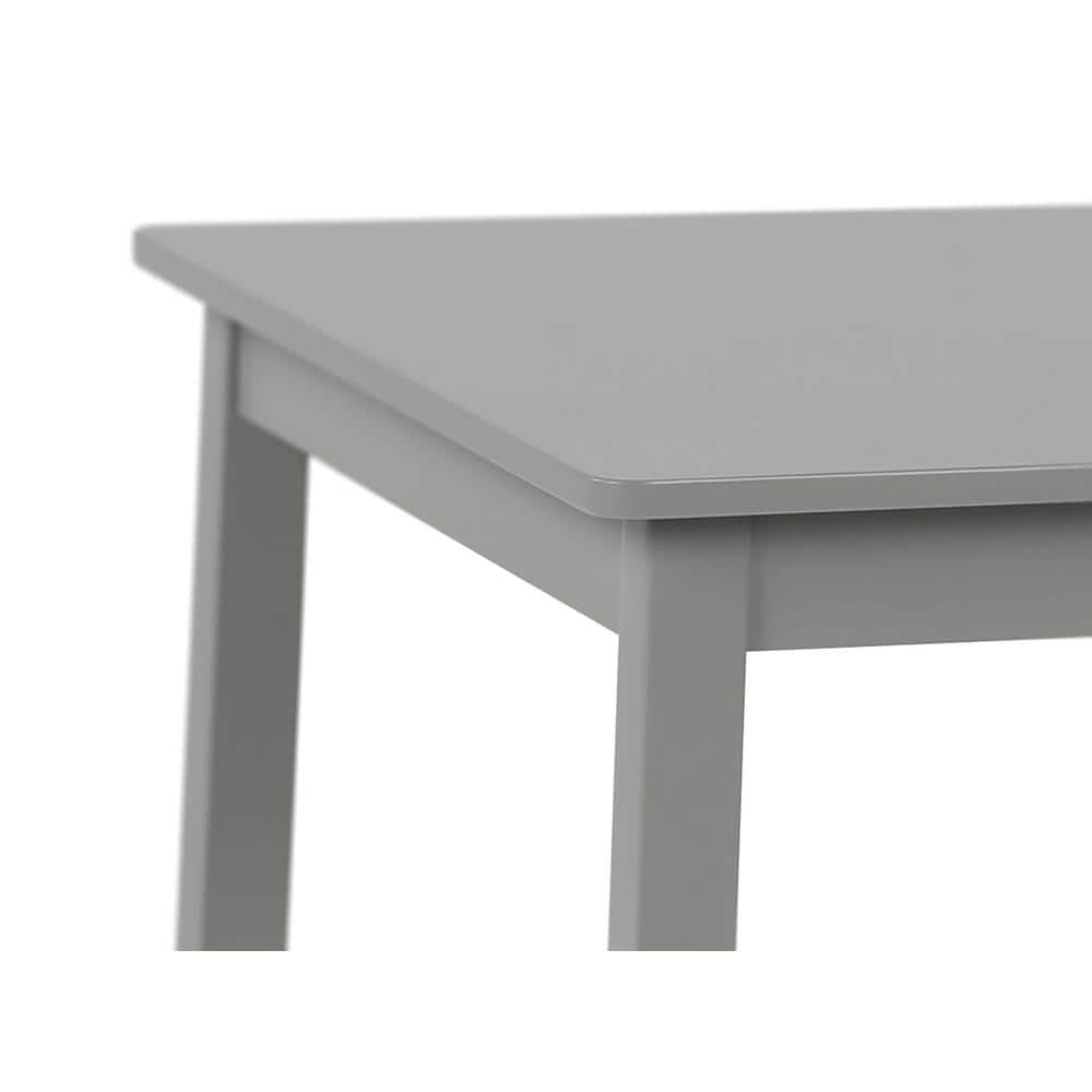Gray Engineered Wood Kids Table and 2 Chairs Set