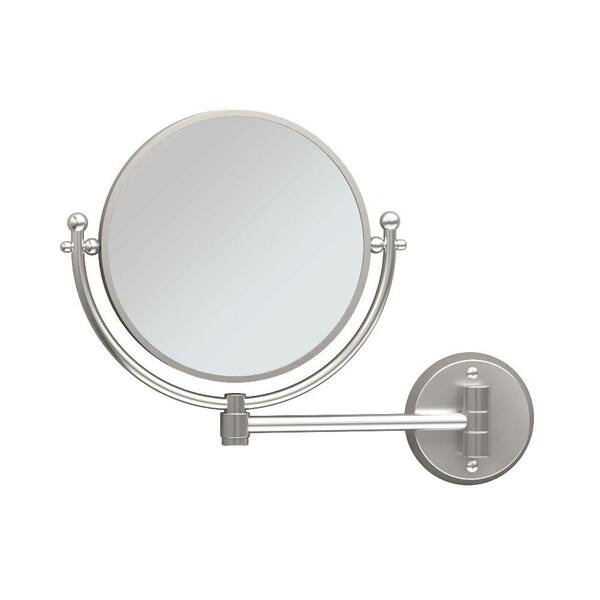 Gatco Cosmetic 14.25 in. W x 11.13 in. H Framed Wall Makeup Mirror in Satin Nickel