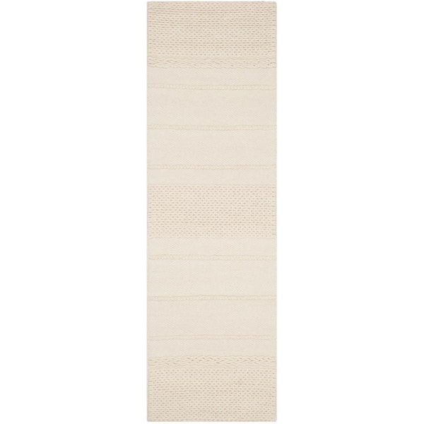 Natura 2 ft. x 14 ft. Natural Basket Striped Runner Rug