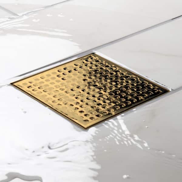 DESIGNER DRAINS - 5 inch square shower drain, this size replaces a