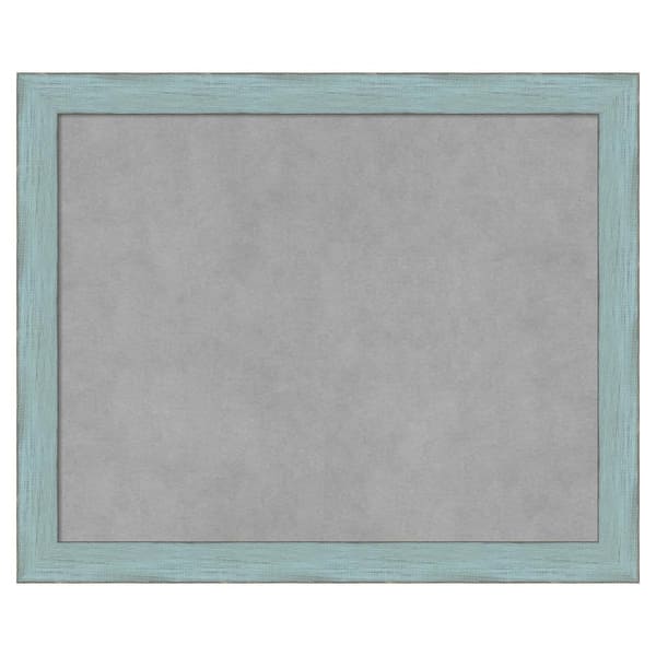 Amanti Art Sky Blue Rustic 22 in. x 18 in Framed Magnetic Board