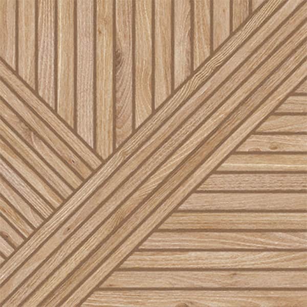 Merola Tile Tangram Wood Oak 17-3/8 in. x 17-3/8 in. Porcelain Floor and Wall Tile (14.91 sq. ft./Case)