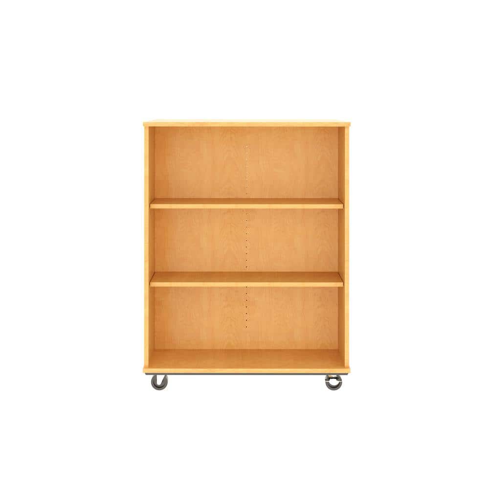 36 in. W x 48 in. H, Maple, Open Double Sided Mobile Storage Locker Nursery