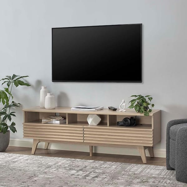 MODWAY Render 60 in. TV Stand in Oak