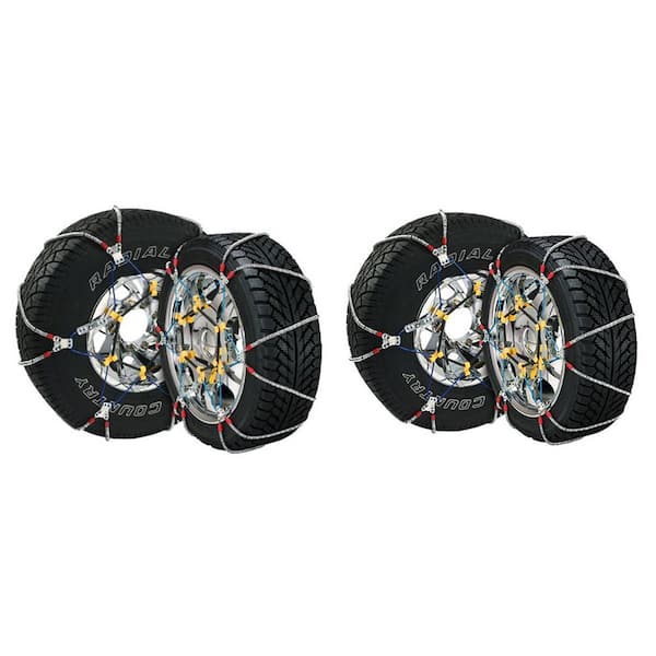 Unbranded 6 Compact Cable Tire Snow Chain Set for Cars, Trucks, and SUVs (2-Pack)