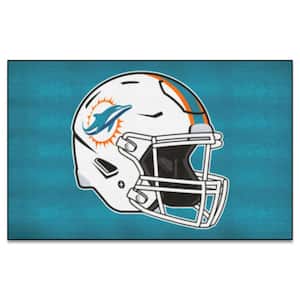 FANMATS NFL - Miami Dolphins Helmet Rug - 5ft. x 6ft. 5794 - The