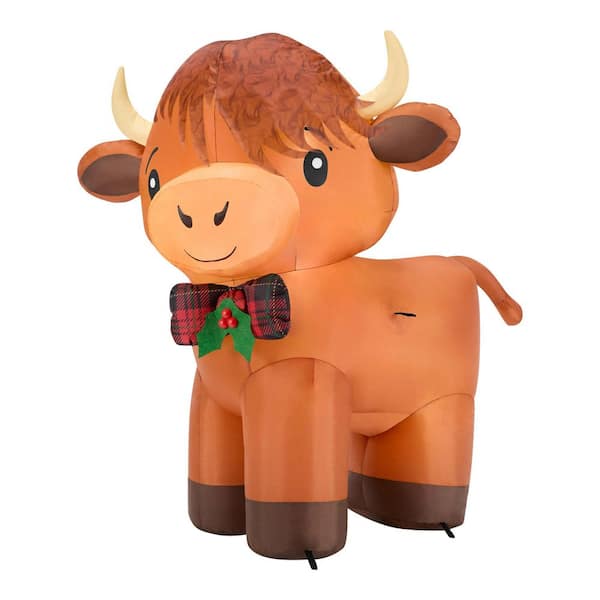 3 ft LED Highland Cow Airblown Inflatable I6