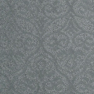 Perfectly Posh - Bahama Bay - Blue 43 oz. Nylon Pattern Installed Carpet