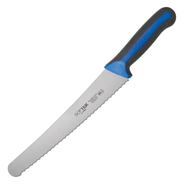 Winco Sof Tek 10 in. Stainless Steel Partial Tang Bread Knife