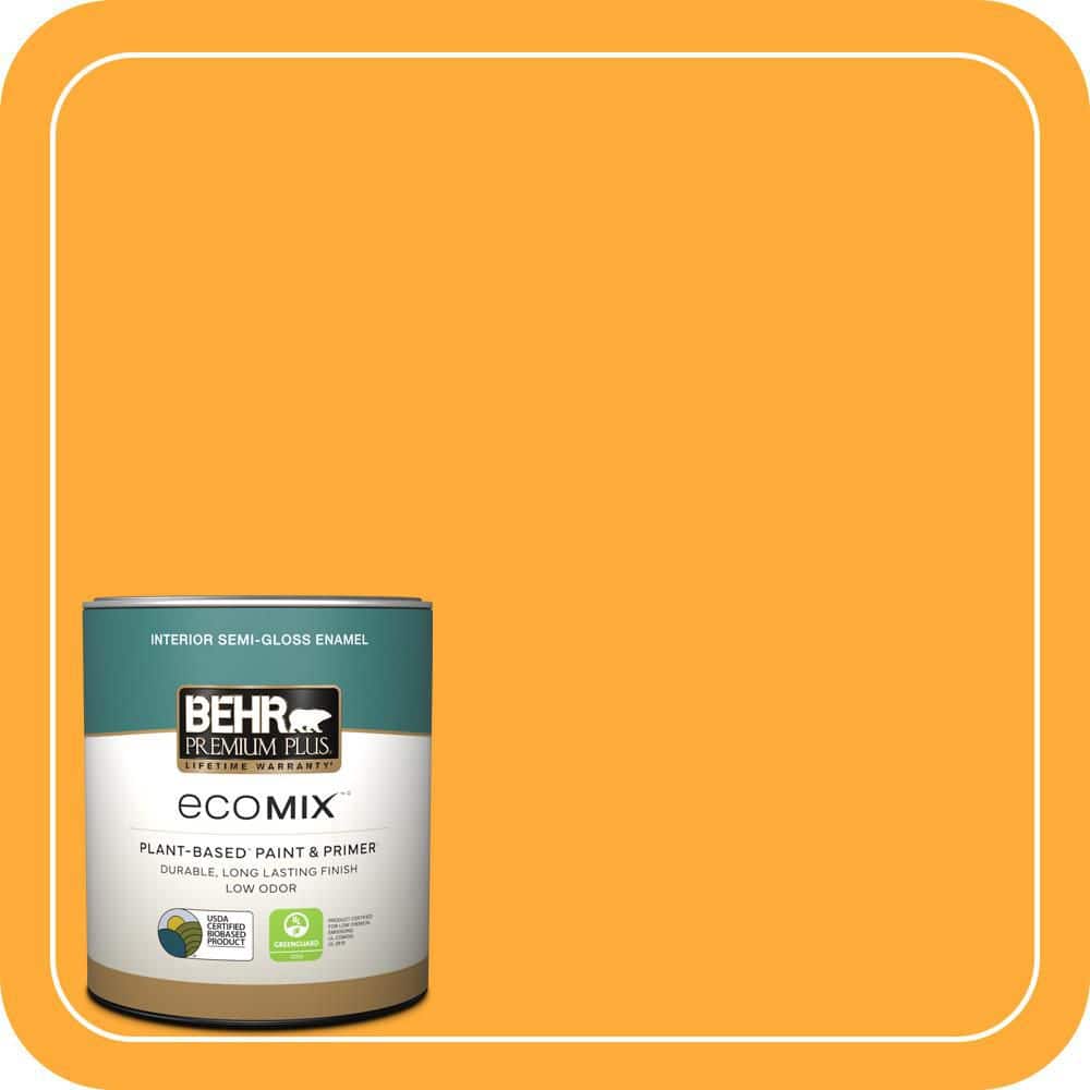 1 qt. #S-G-310 Peach Butter Semi-Gloss Enamel EcoMix Plant-Based Interior Paint & Primer price history on PriceWatchPro
