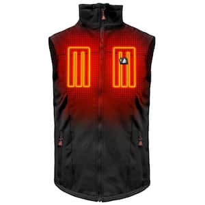 Men's XL 5-Volt Black Softshell Battery Heated Vest
