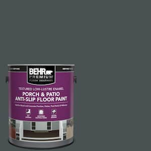 1 gal. #720F-7 Dark as Night Textured Low-Lustre Enamel Interior/Exterior Porch and Patio Anti-Slip Floor Paint