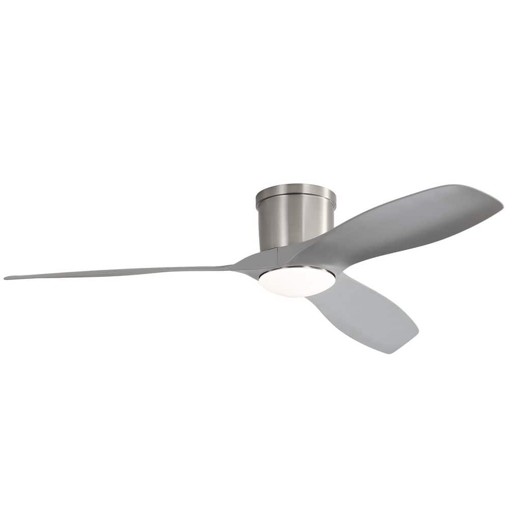 52 Inch Flush Mount Ceiling Fan with Dimmable Led Light 3 ABS Fan Blades Reversible DC Motor For Living Room price history on PriceWatchPro